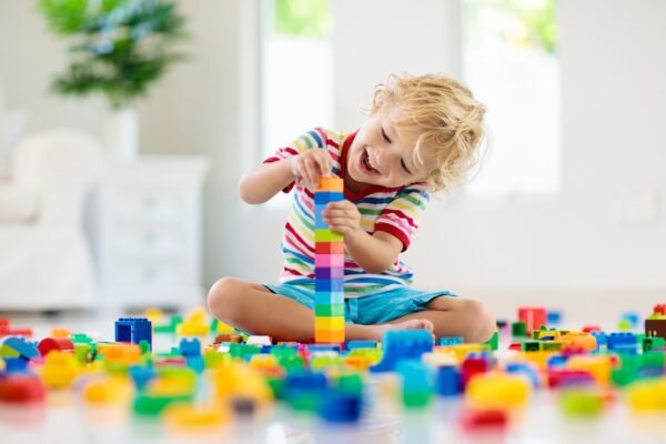 Child playing with toy blocks. Toys for kids. BLC 500 (PCS)