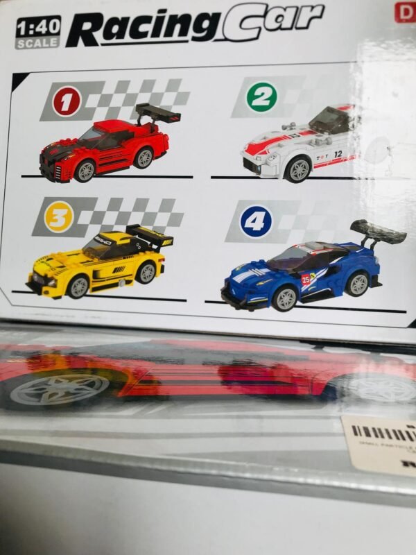 SMALL PARTICLE BUILDING BLOCK PHANTOM RACING CAR .4MODLES .4 PCS