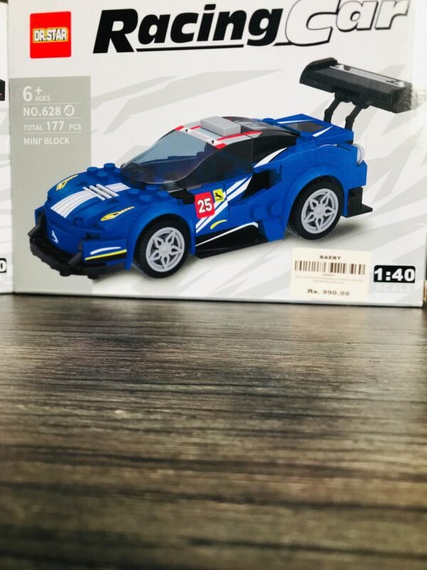 SMALL PARTICLE BUILDING BLOCK PHANTOM RACING CAR .4MODLES .4 PCS