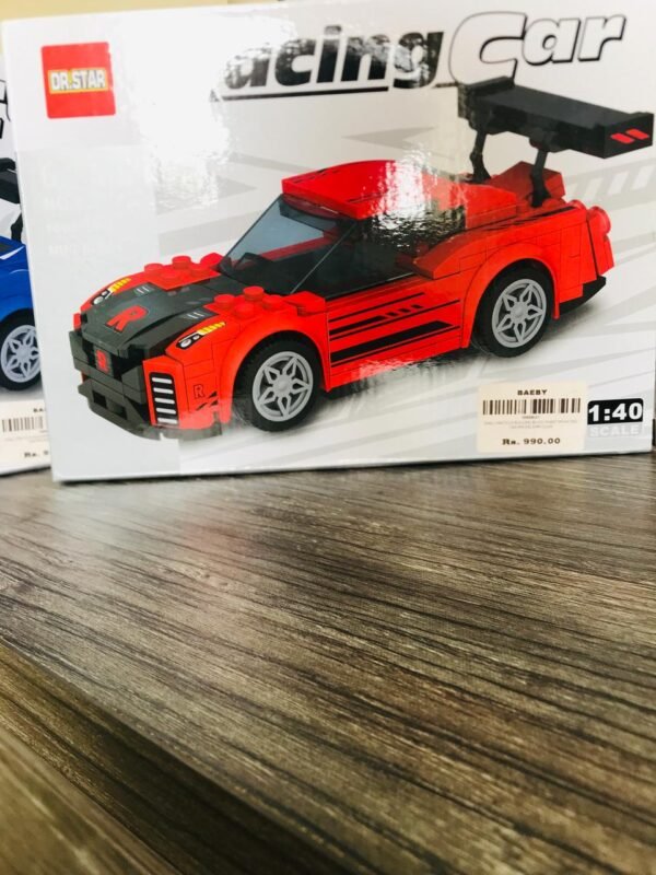 SMALL PARTICLE BUILDING BLOCK PHANTOM RACING CAR .4MODLES .4 PCS