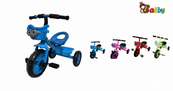 Generated Image November 09, 2025 - 11_13AM Cartoon-Faced Tricycle