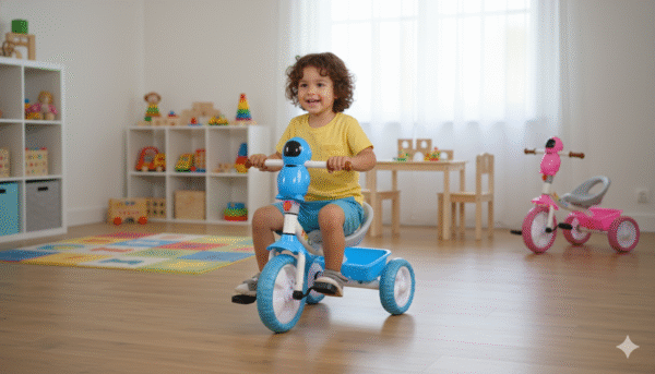 Generated Image November 09, 2025 - 11_54AM Kids Tricycle & back Storage Basket