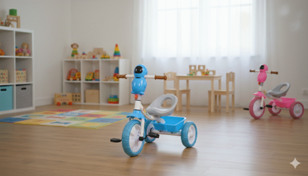 Generated Image November 09, 2025 - 1_20PM Kids Tricycle & back Storage Basket