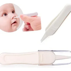 Booger Picker Tweezers | Ear Cleaning Clips Care Tools with Round-Head | Booger Remover with Transparent Lid for Kids Sticky & Dried Boogers