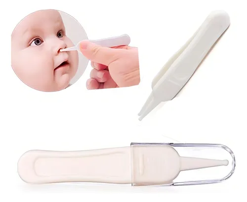 Booger Picker Tweezers | Ear Cleaning Clips Care Tools with Round-Head | Booger Remover with Transparent Lid for Kids Sticky & Dried Boogers