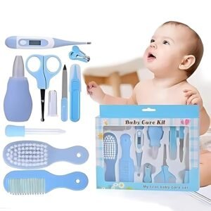Baby Grooming Kit 10 in 1 Beauty New Born Baby Grooming Kit Best Manicure & Care Essentials Combo Set Manicure and Pedicure Accessories for New Born Babies Toddler Kids