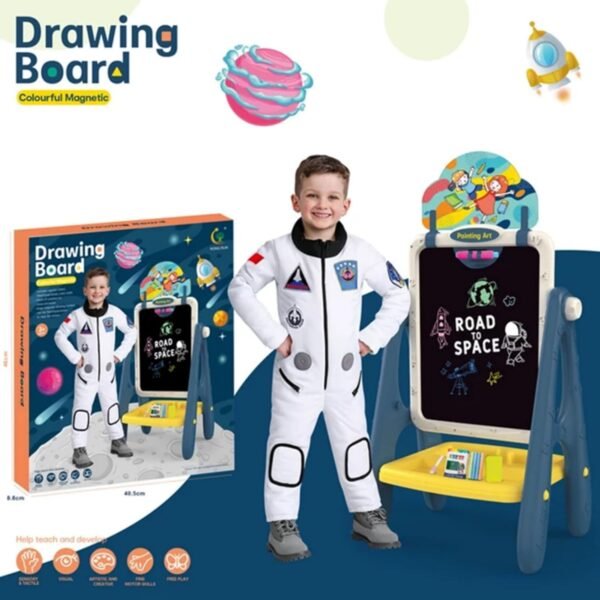 Easel for Kids Art Easel for Toddler Easel, Double-Sided Large Magnetic Board Kids Chalkboard Easel Drawing White Board for Kids Magnetic Letters & Numbers