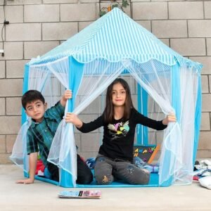 Blue Hexagon Fantasy Castle Play Tent | Princess Playhouse for Kids, Indoor and Outdoor Activities | Toys & Games, Imaginative Playtime with Role Play