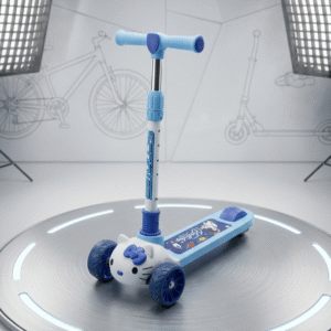Gemini_Generated_Image_dr4up1dr4up1dr4u Kids Kick Scooter with T-Bar Handle, Blue and White, 3 Wheels