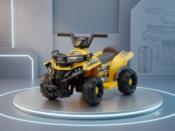 Kids' Electric Ride-On Cars, 6V Battery-Powered Mini Quad Bike with LED Light