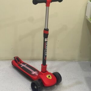 Generic Kids Scooter, 3-Wheel, Foldable, LED Light, Red, Aluminum Body, 3-10 Years |109-A FERRARI SCOOTER