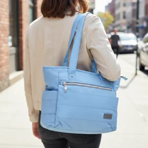 Tote Bag for Women-Nurse bags Lightweight Puffy Tote Bag with Compartments-Quilted Shoulder Bag for Travel, Work